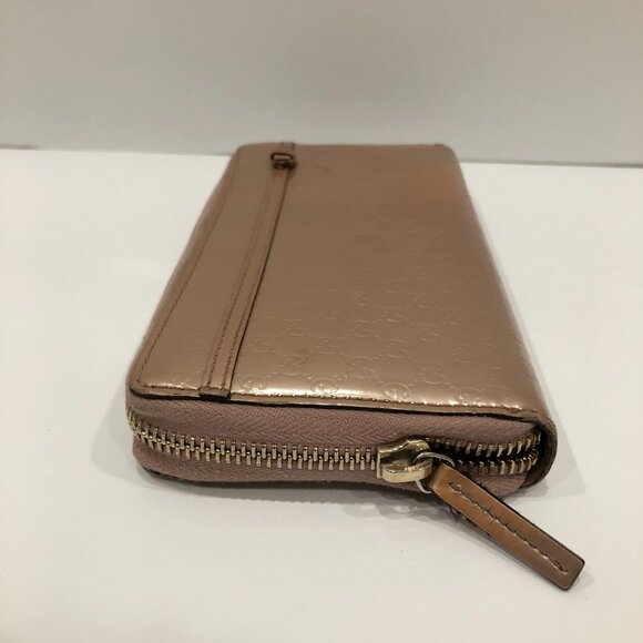 Gucci Beige Micro Guccissima Zip Around Long Wallet Sku#84596 (Gently used) - Picture 4 of 14